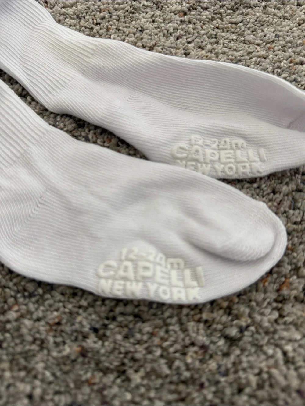 Capelli of New York White Ruffle Top Girls' Socks 12-24 months
